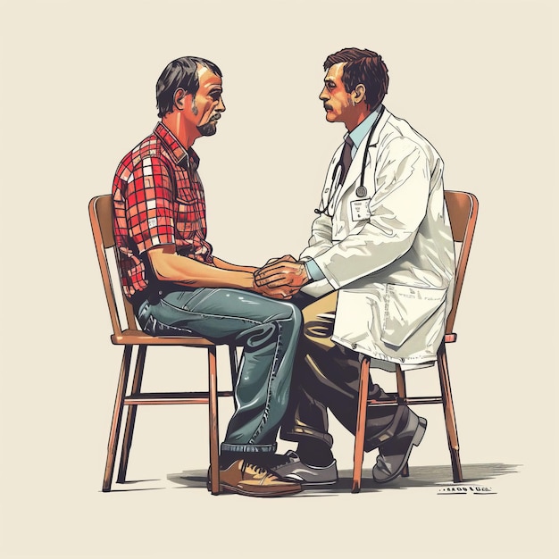 Doctor talking to patient