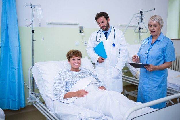 Doctor talking to a senior patient