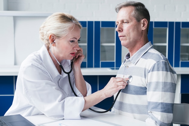 Doctor tending to a patient