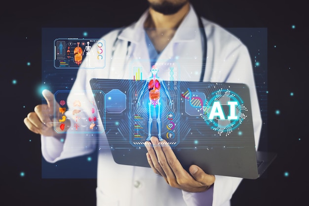 사진 환자 및 데이터 기록을 위한 비주얼 스크린 시스템에서 컴퓨터 인공지능을 사용하는 의사