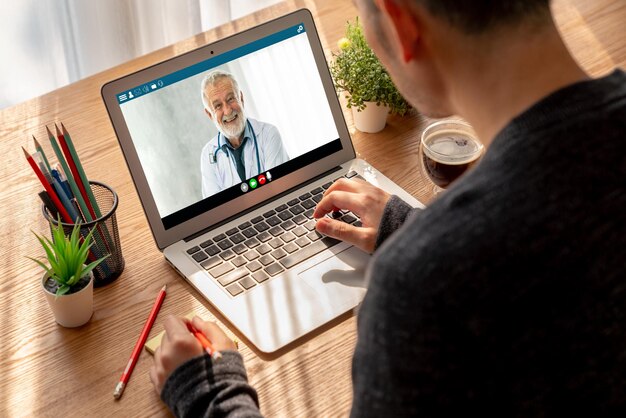 Photo doctor video call online by modish telemedicine software application