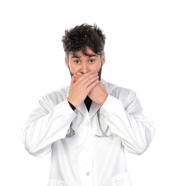 Doctor wearing a lab coat