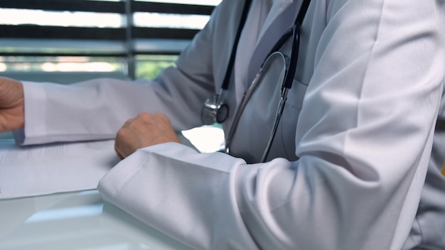 A doctor wearing a stethoscope