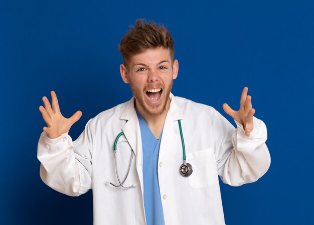 Doctor wearing a white lab coat