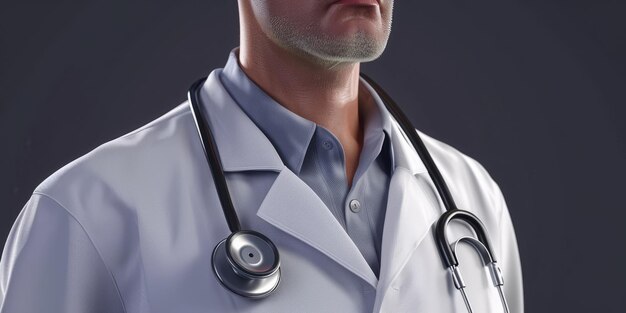 doctor in a white coat Generative AI