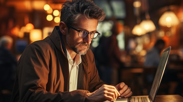 Doctor in white coat working on laptop computer and preparing information for patients