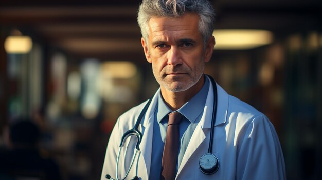 Doctor with glasses in his medical office