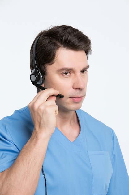 Doctor with headphones