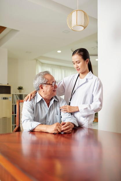 Doctor with her senior patient