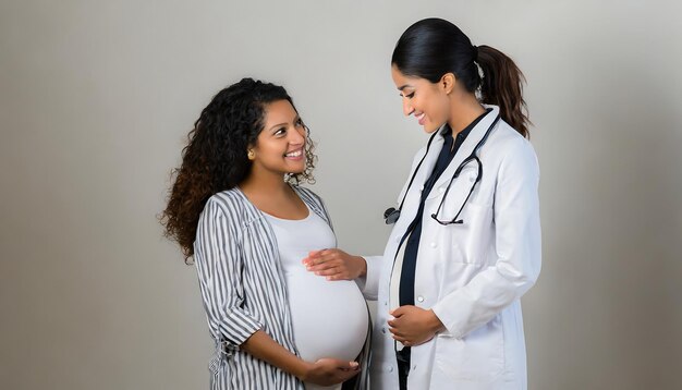 Photo doctor with a pregnant woman