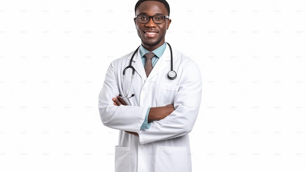 A doctor with a stethoscope around his neck and a shirt that says'doctor '