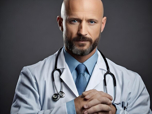 a doctor with a stethoscope around his neck