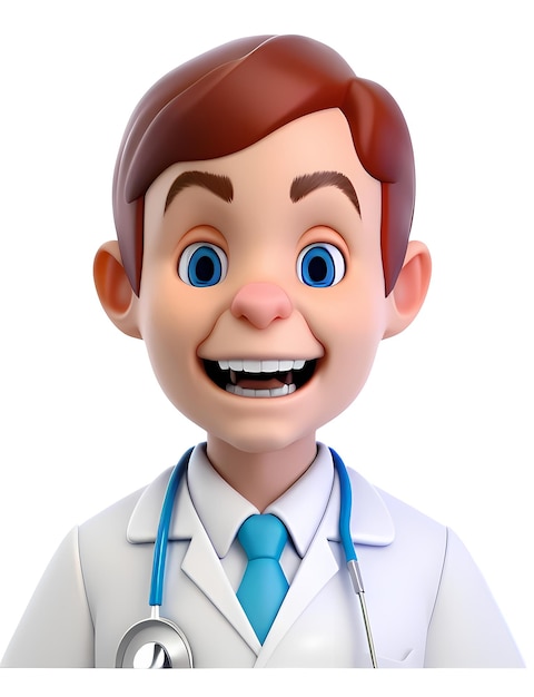 A doctor with a stethoscope on his neck.