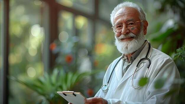 a doctor with a stethoscope on his neck