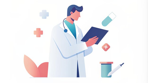 Photo doctor work abstract concept illustration