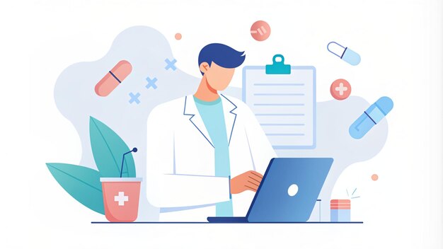 Photo doctor work abstract concept illustration