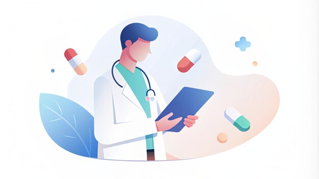 Photo doctor work abstract concept illustration