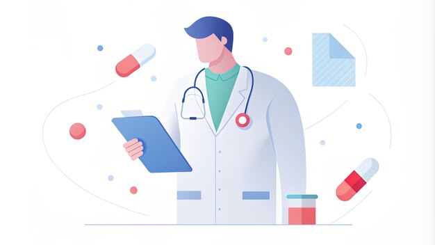 Photo doctor work abstract concept illustration