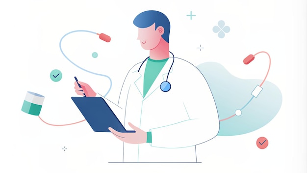 Photo doctor work abstract concept illustration