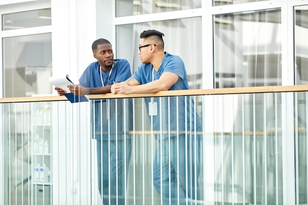 Doctors in Clinic Balcony