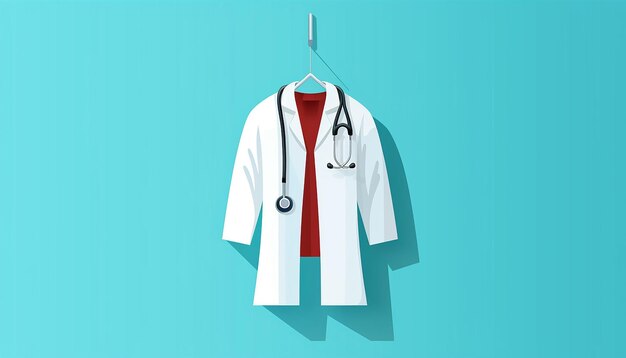 A doctors coat and stethoscope