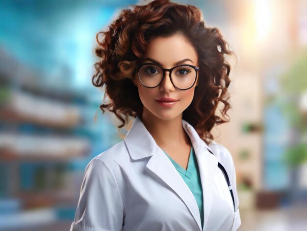 Doctors day banner design with doctor and stethoscope hyper realistic image banner template