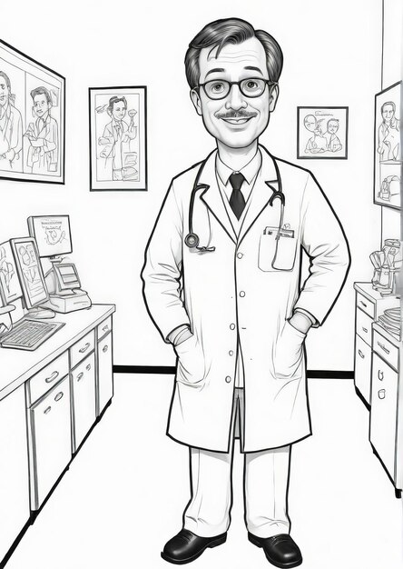 Photo doctors diary a coloring book generated by ai