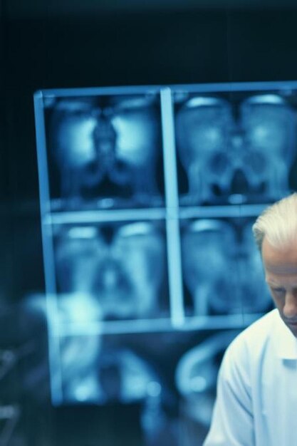 Фото Врачи обсуждают кт-сканирование в больничном конференц-зале