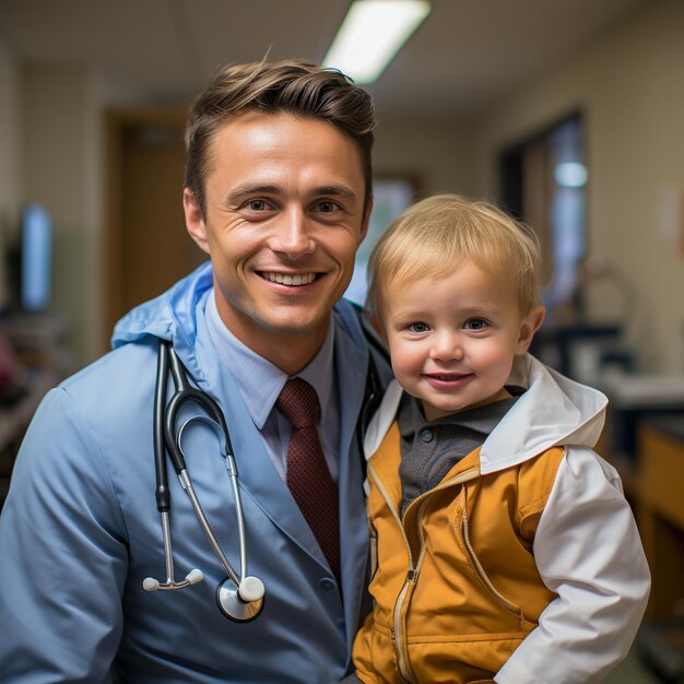 Photo doctors and patients in a hospital