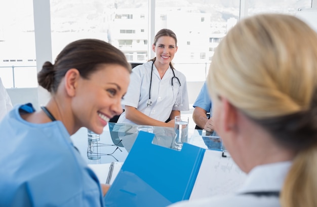 Doctors sitting in a meeting room 