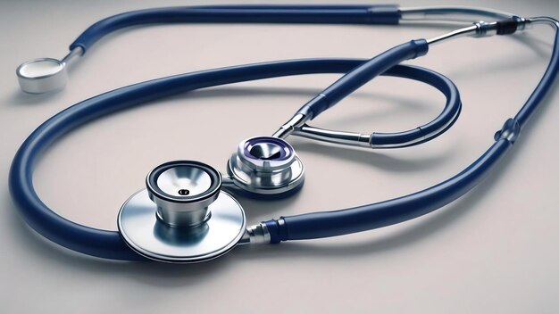 Doctors stethoscope on a white background