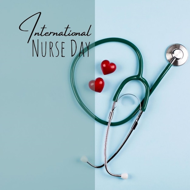 Photo a doctors stethoscope with a heart that says quot medical day quot