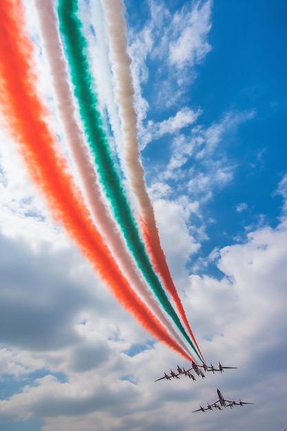 Document the breathtaking air show by the Indian Air Force on Republic Day