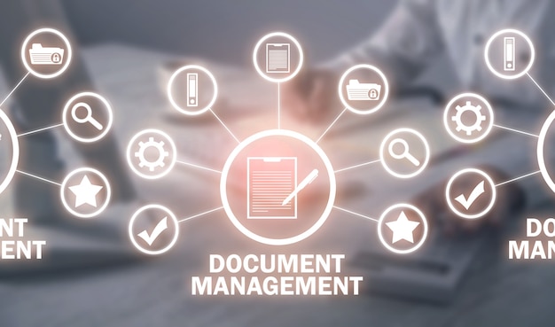 Document Management concept. Business. Internet. Technology