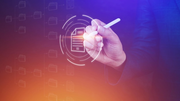 文件管理系統 (DMS) 線上文檔數據庫和流程自動化,以高效地管理文件,知識和文檔在企業中使用 ERP 企業業務技術