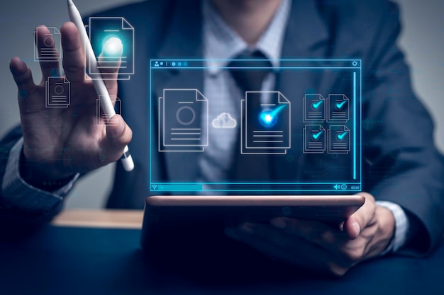 Document management system and IT business processes arranging for archiving Find and manage files and corporate data Digital transformation of files