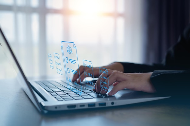 Document Management System online documentation database and process automation to efficiently manage files knowledge and documentation in enterprise Corporate business technology