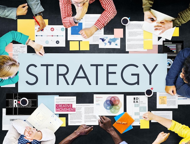 Photo document marketing strategy business concept