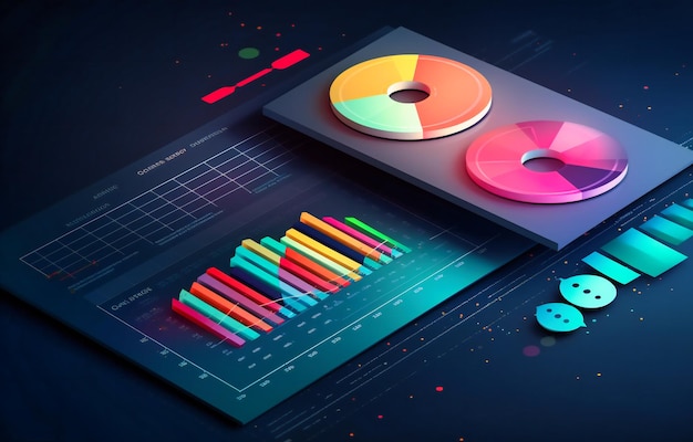 Photo a document with graphs is on top of a clipboard