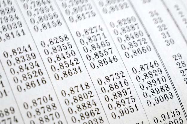 document with many numbers data encrypt Cipher encryption code or data