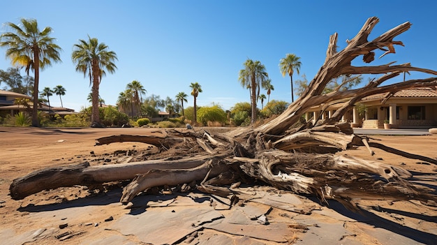 Foto dode palm met droge takken