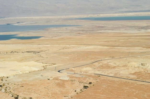 Dode Zee in Judea woestijn Israël