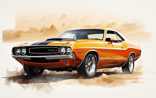 Генеративный ИИ Dodge Challenger