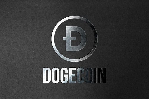 Photo dodge coin cryptocurrency and modern banking conceptphoto realistic appearance silver style