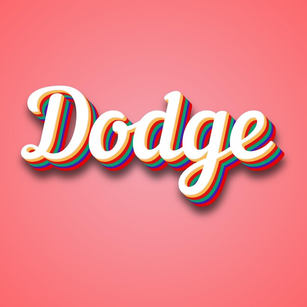 Dodge Text Effect Photo Image Cool