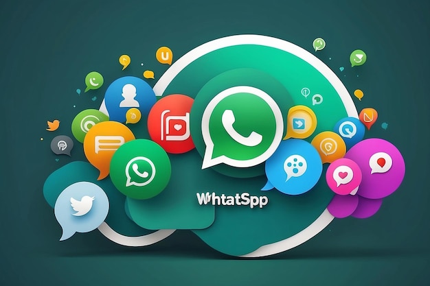 doe mee met ons op whatsapp in 3d speech bubble social media icons banner