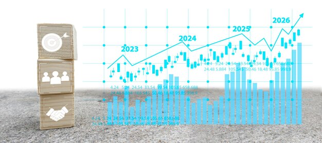 Doelen stellen en een team vinden voor succeshet doel van investeren en zakendoen om de winst te vergroten