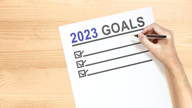 Doelen van 2023 Gelukkig nieuwjaar 2023