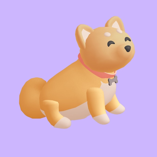 犬の 3 d レンダリング ベクトル イラスト