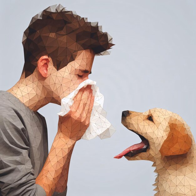 Foto allergia del cane illustrazione a basso contenuto di poli medicina sanitaria